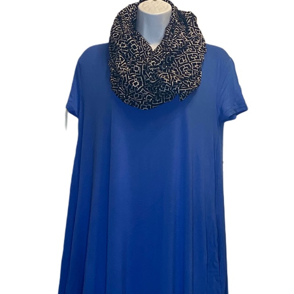 BUNDLE SALE! NEW! Royal blue Piko swing dress M - Picture 2 of 2